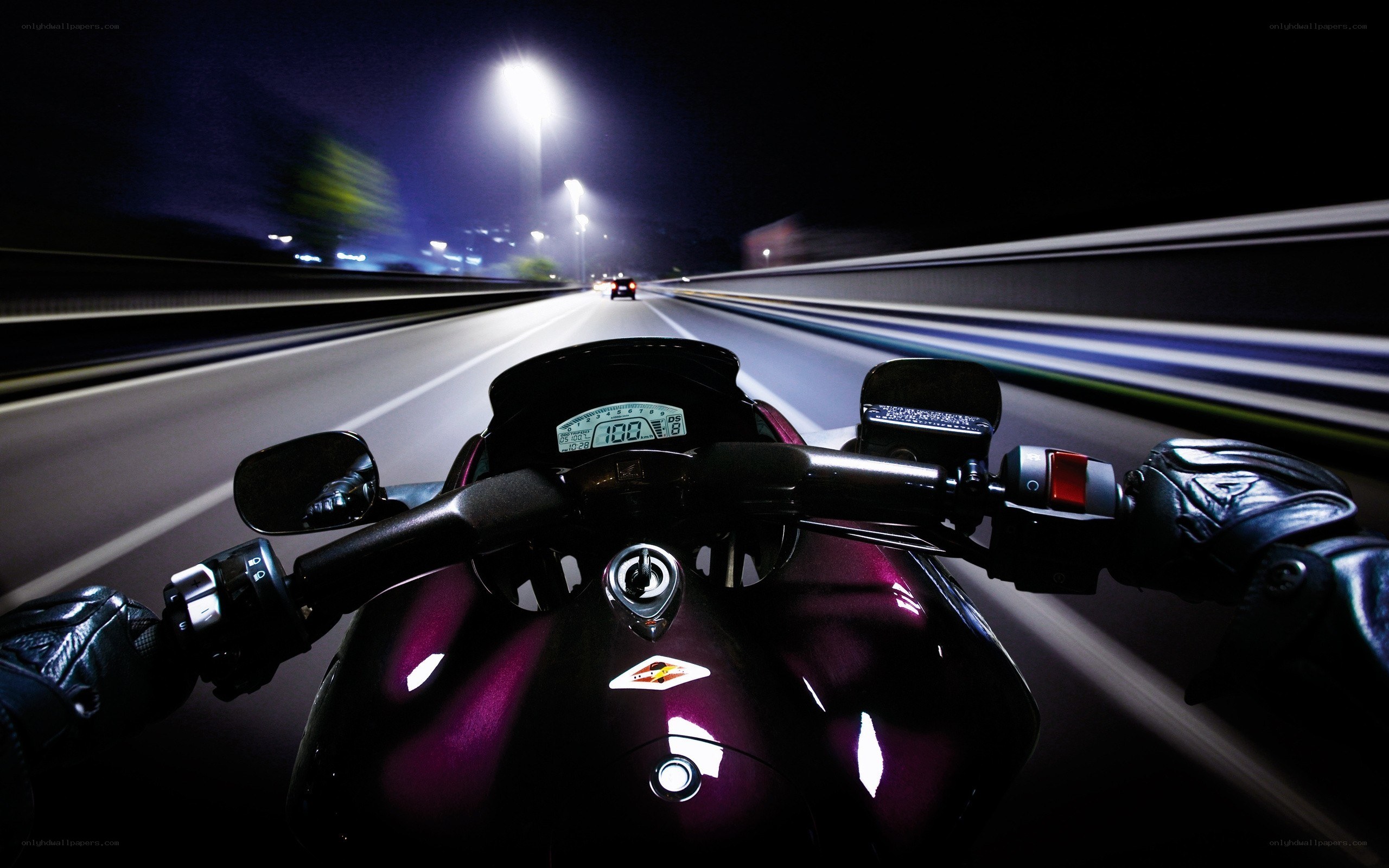 motorcycle ride at night