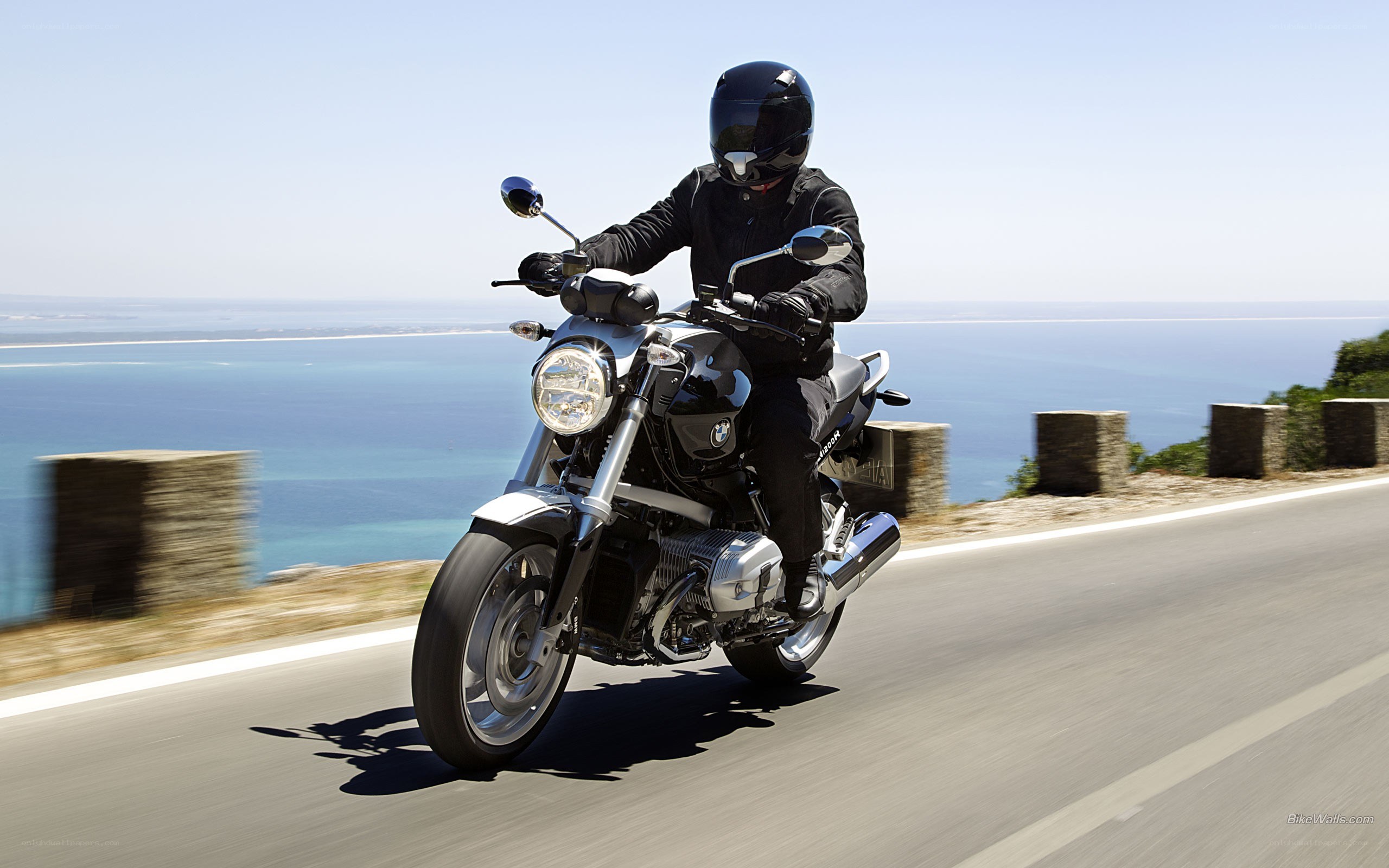 Motorcycle ride by the sea