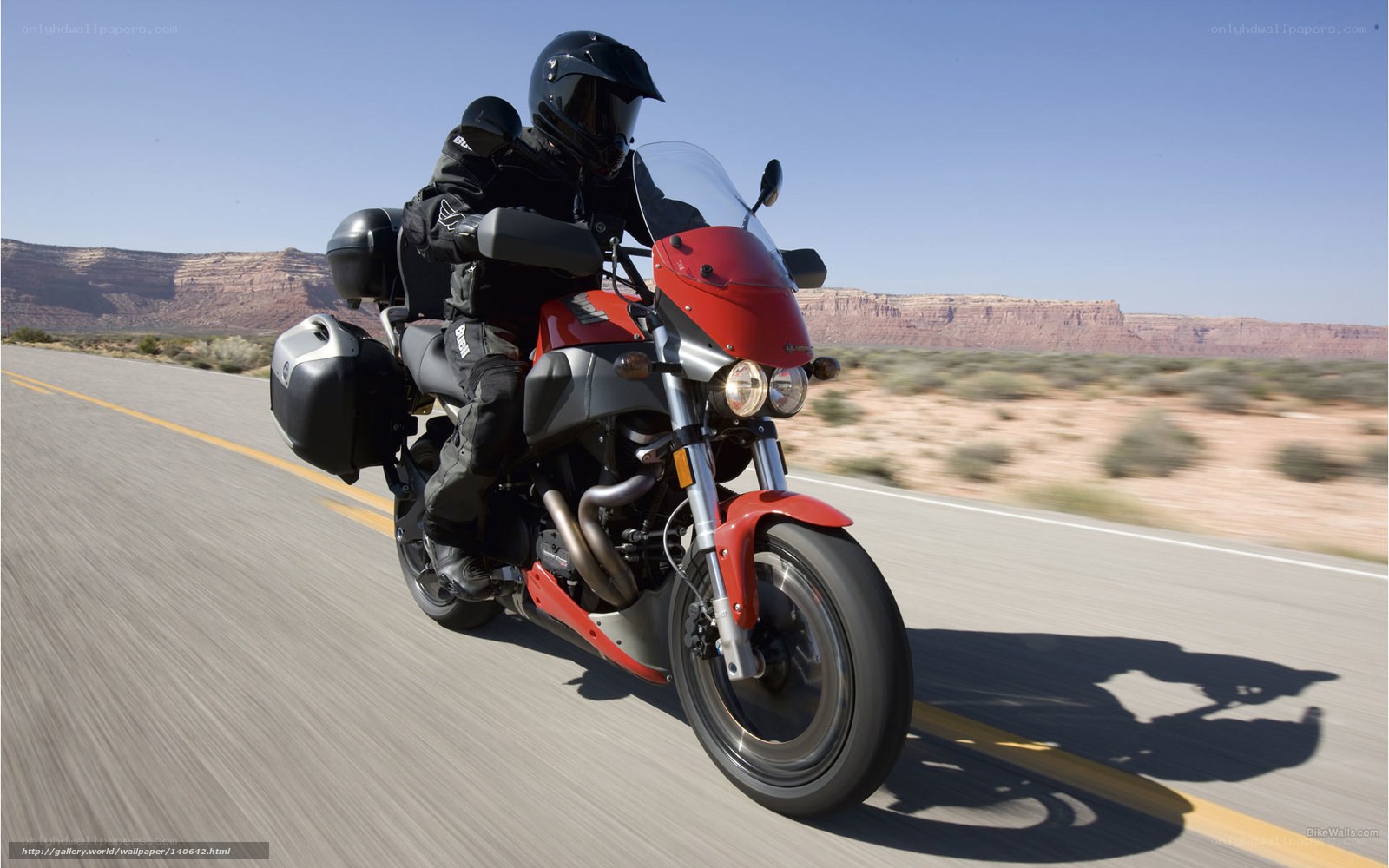 motorcycle ride in desert