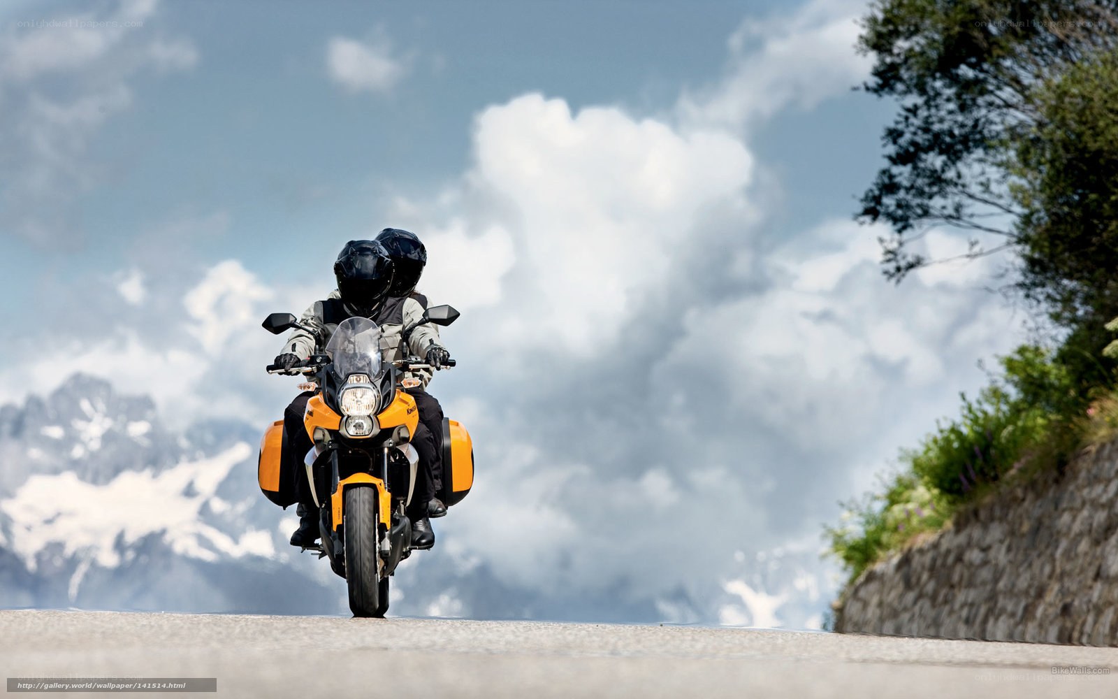Motorcycle ride in the mountains