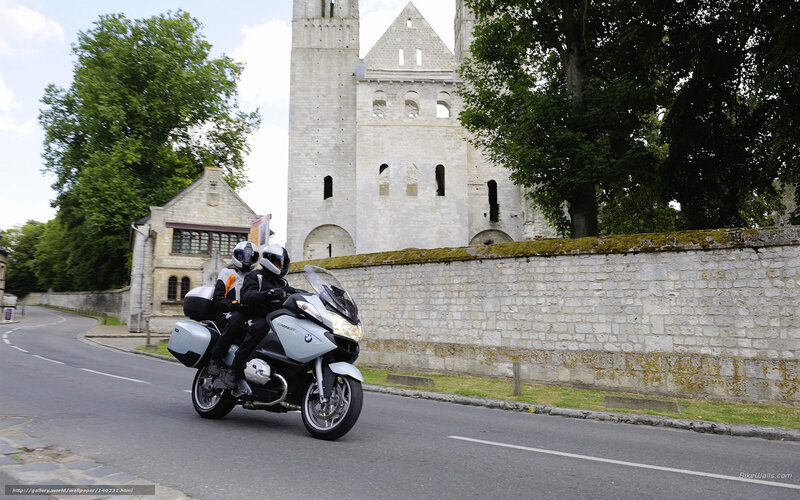 Motorcycle ride near historic tower