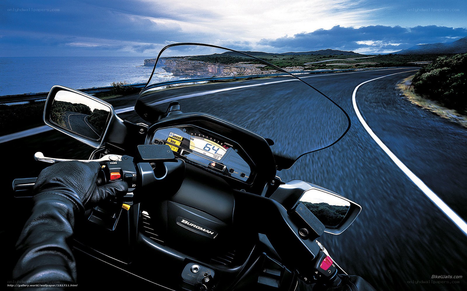 Motorcycle ride on coastal road