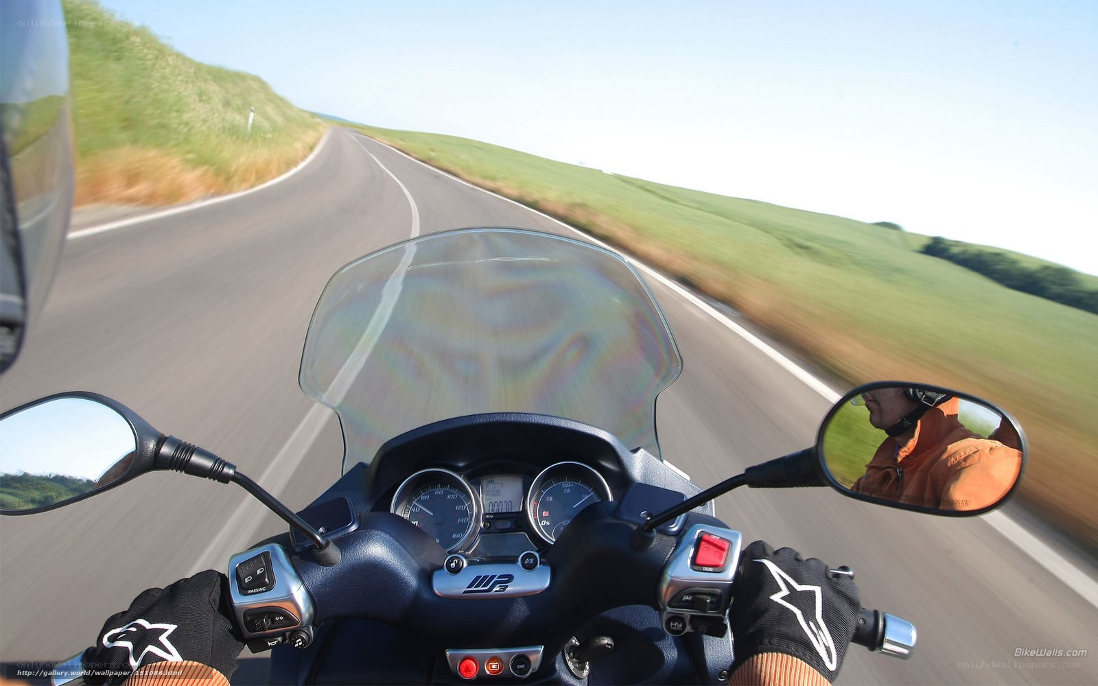 motorcycle ride on country road