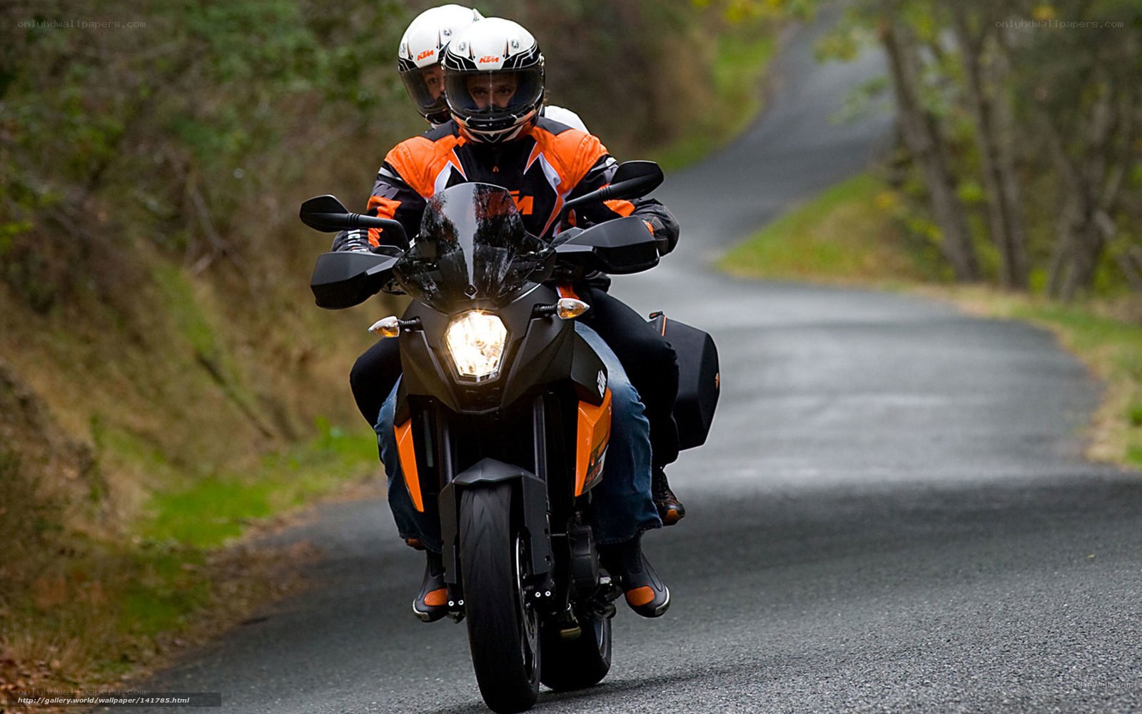 Motorcycle ride on country road