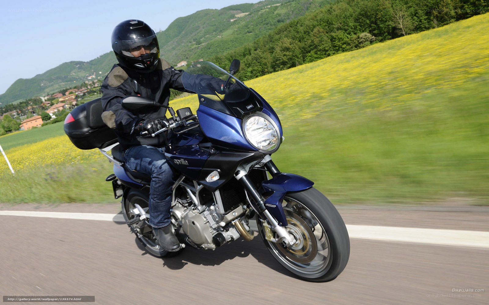 motorcycle ride through fields