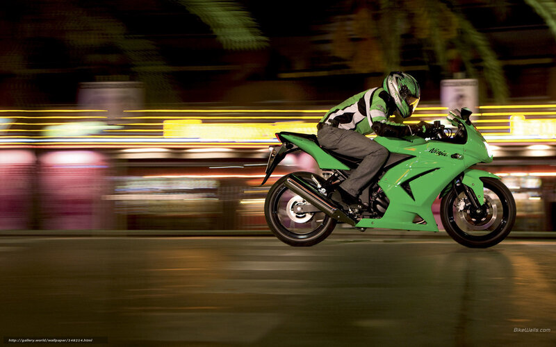 Motorcycle rider at night