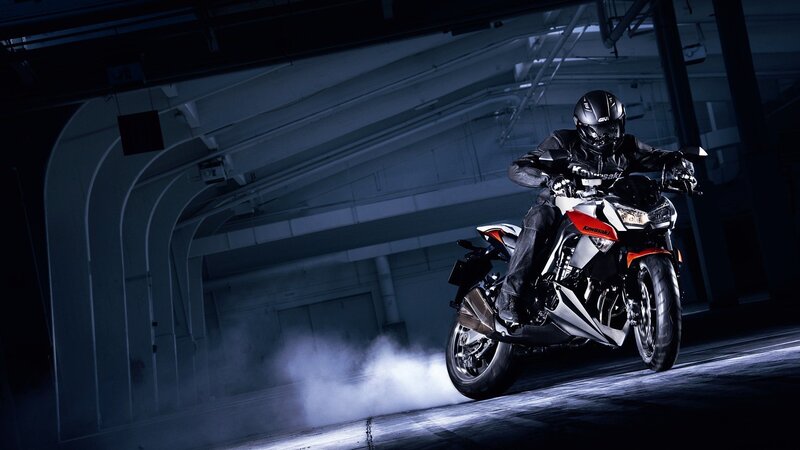 Motorcycle rider in a tunnel