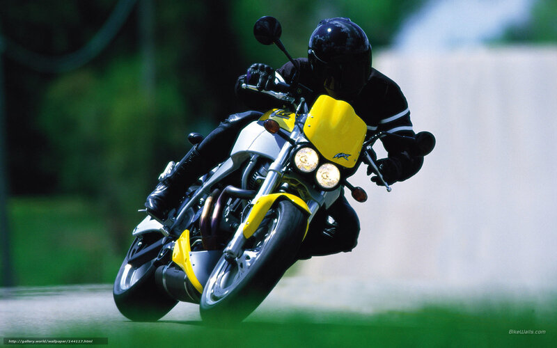 Motorcycle rider in action