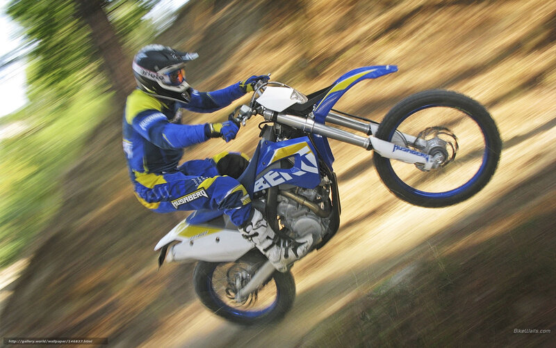 Motorcycle rider in action