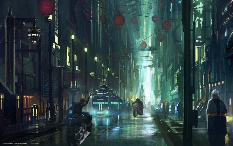 Motorcycle Rider in Alley