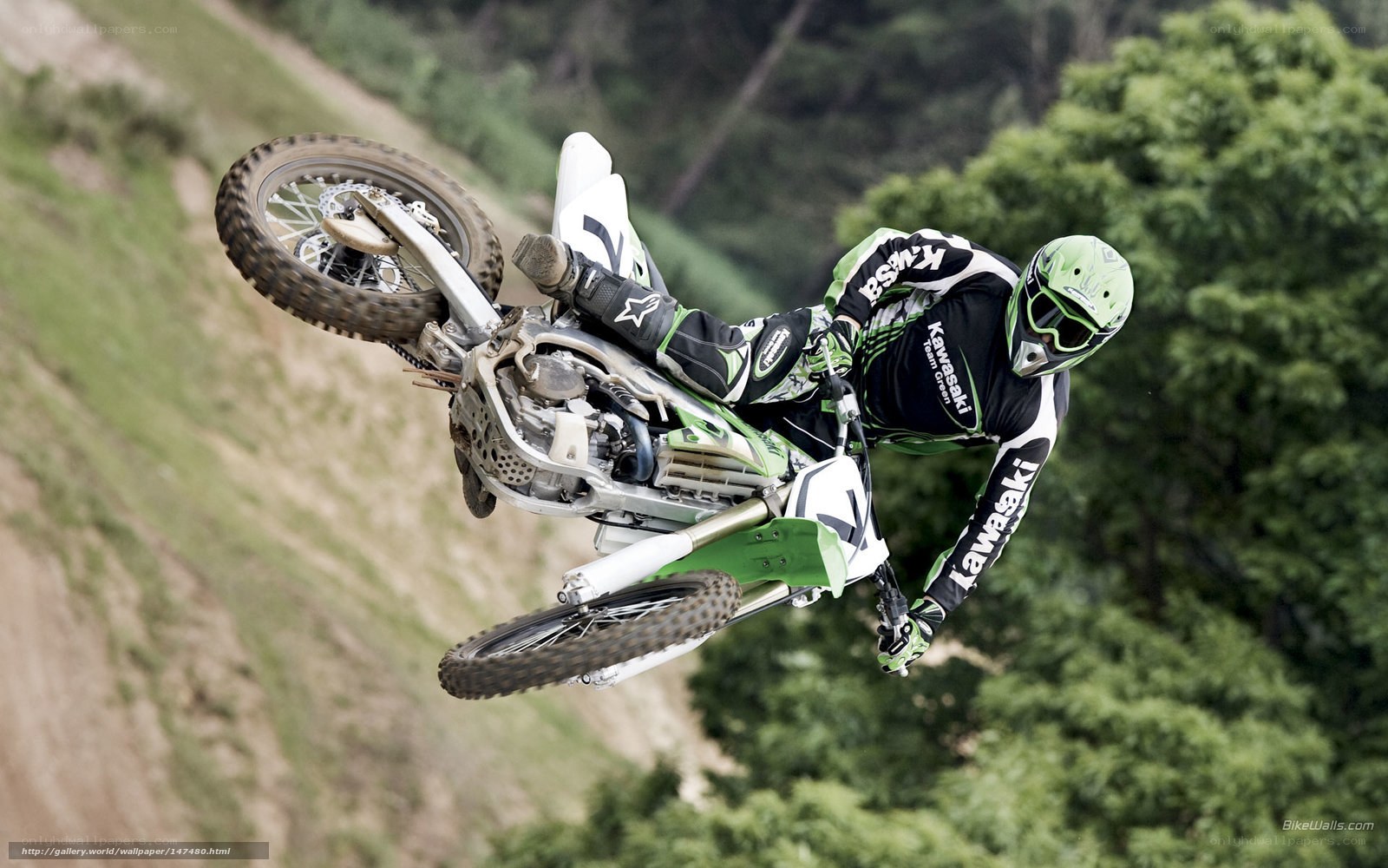 motorcycle rider in mid-air jump