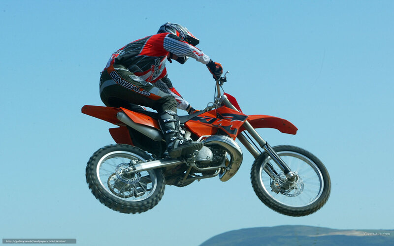 Motorcycle Rider in Mid-air — Orange, Dynamic, Afternoon, Photograph, Sky