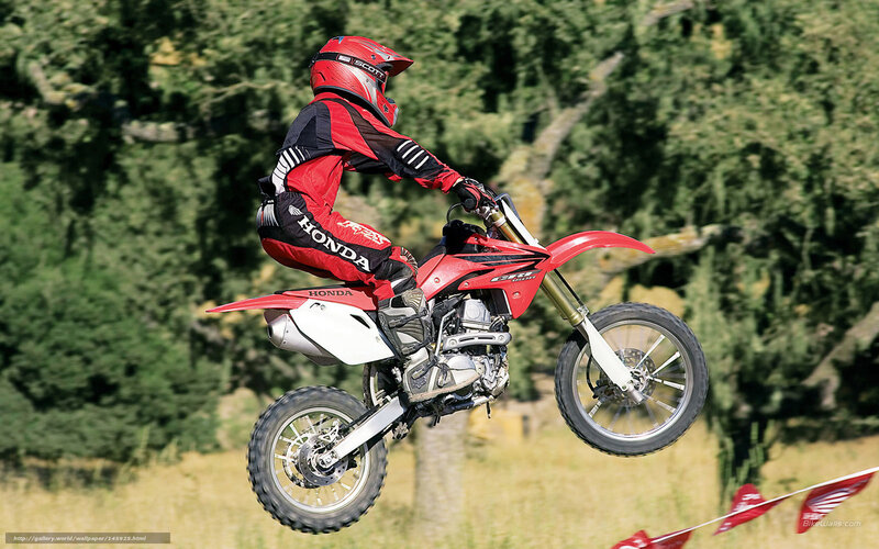 Motorcycle Rider in Mid-air — Red