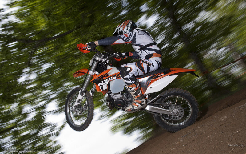 motorcycle rider in mid-air
