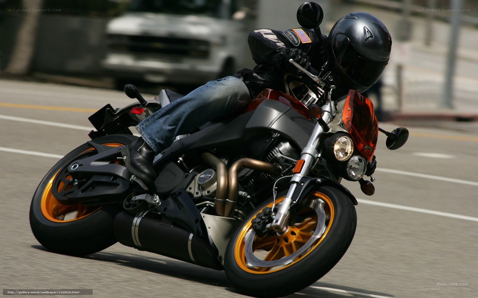 motorcycle rider in motion