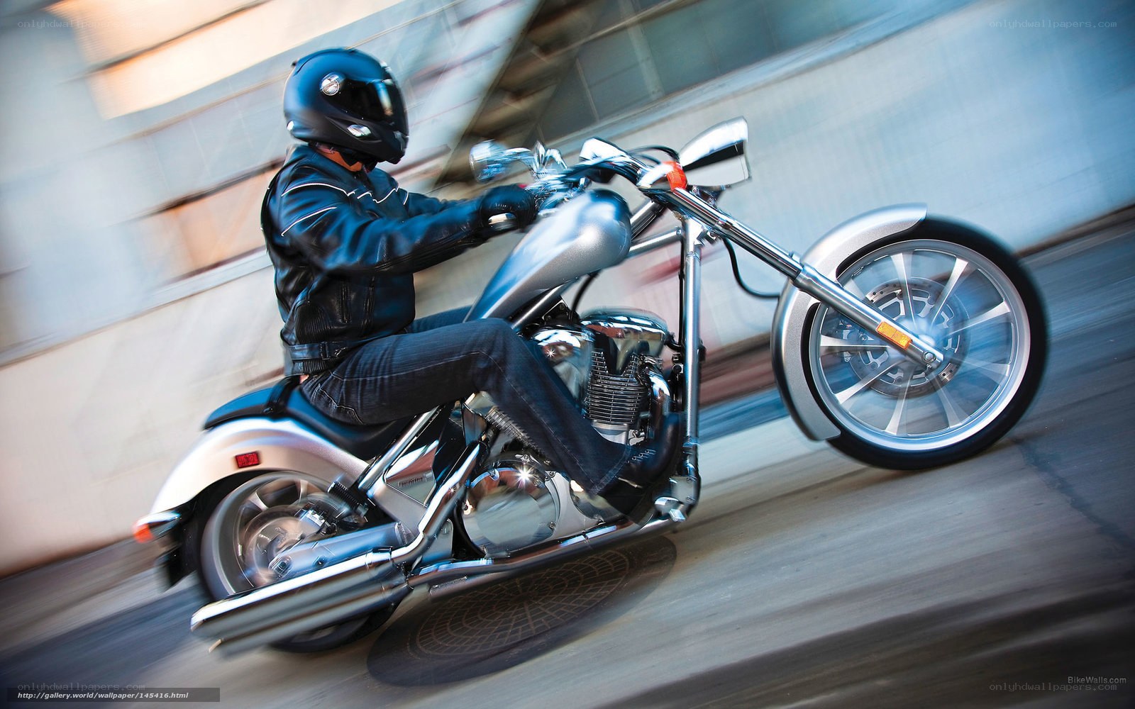 Motorcycle rider in motion