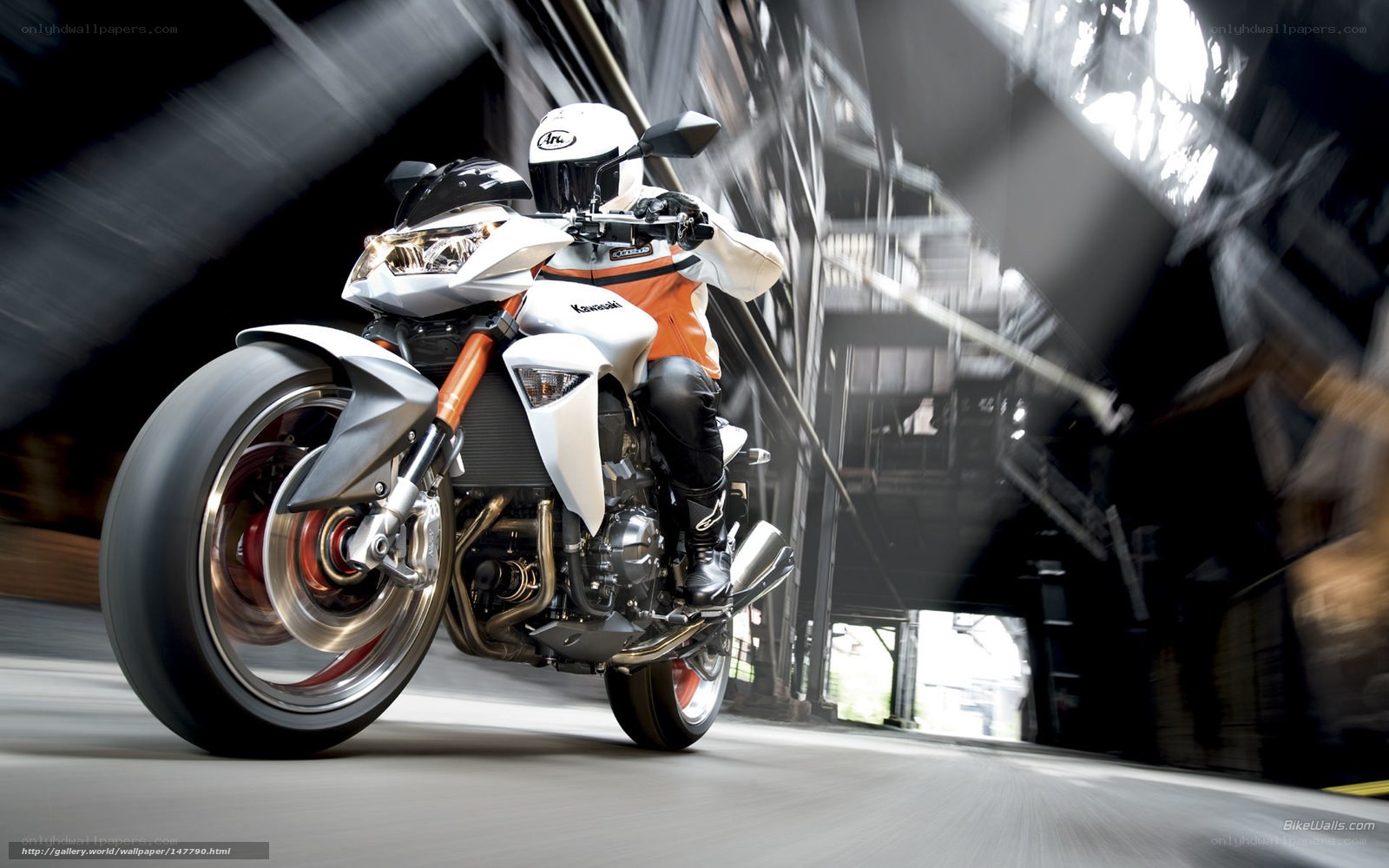 motorcycle rider in motion