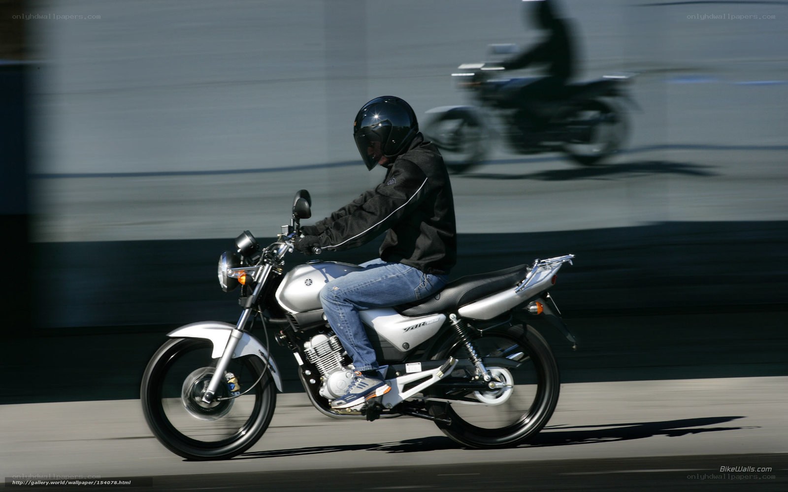 Motorcycle rider in motion