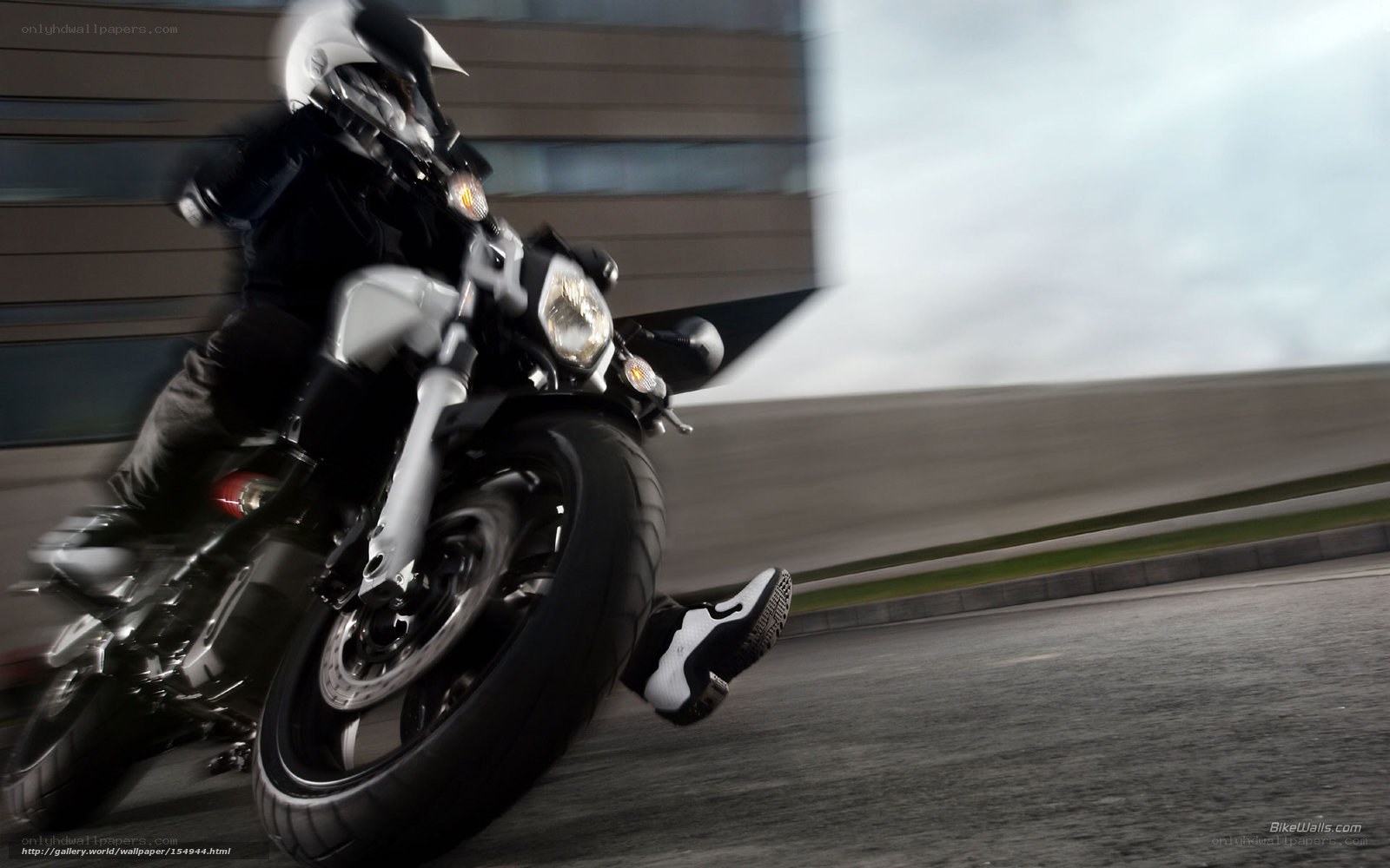 motorcycle rider in motion