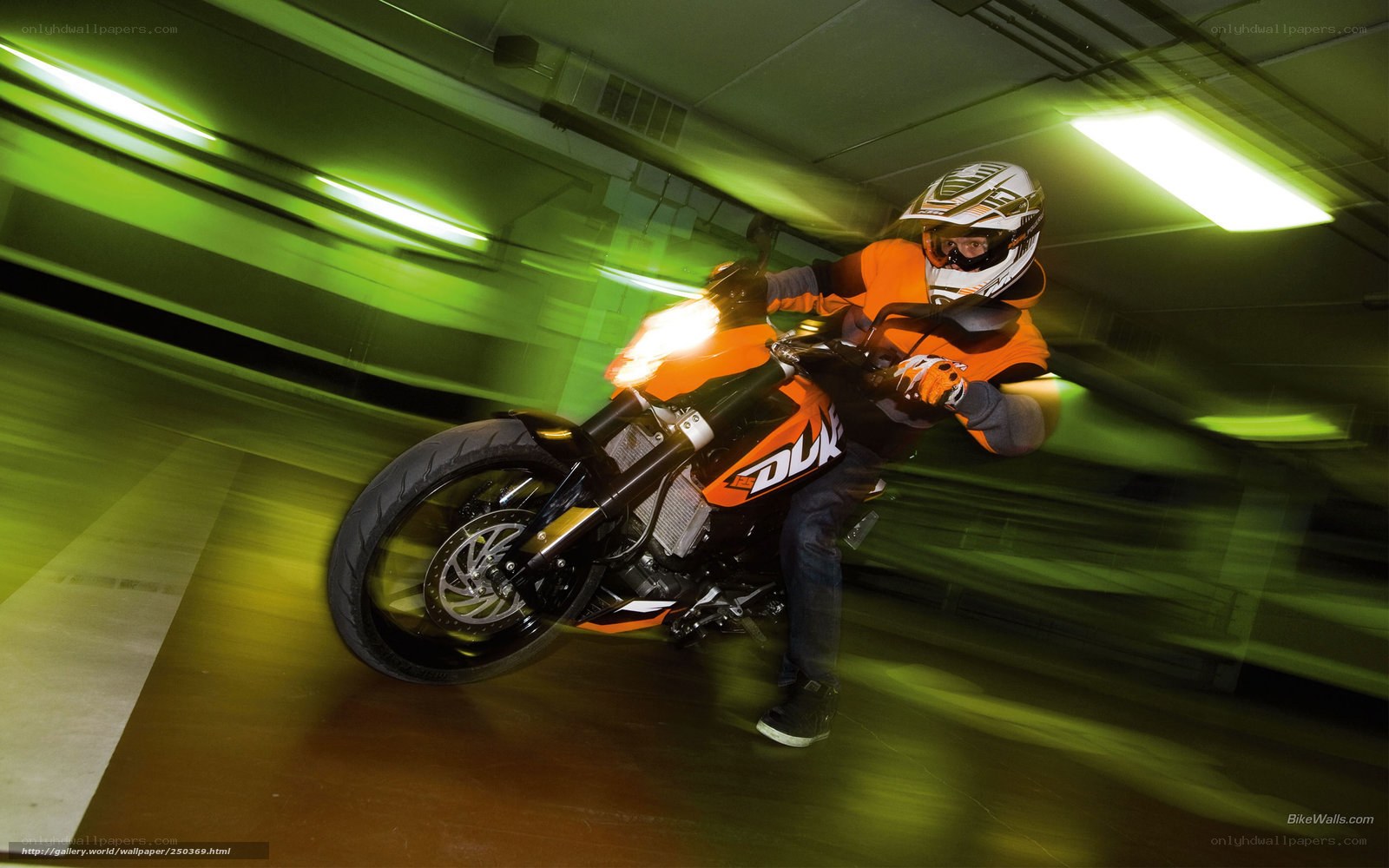 Motorcycle rider in motion
