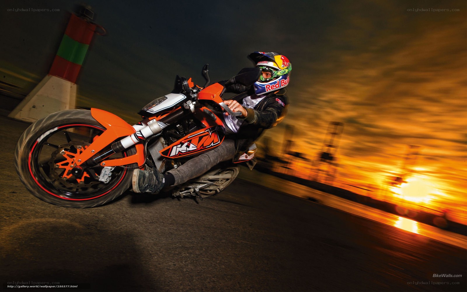 Motorcycle rider in motion