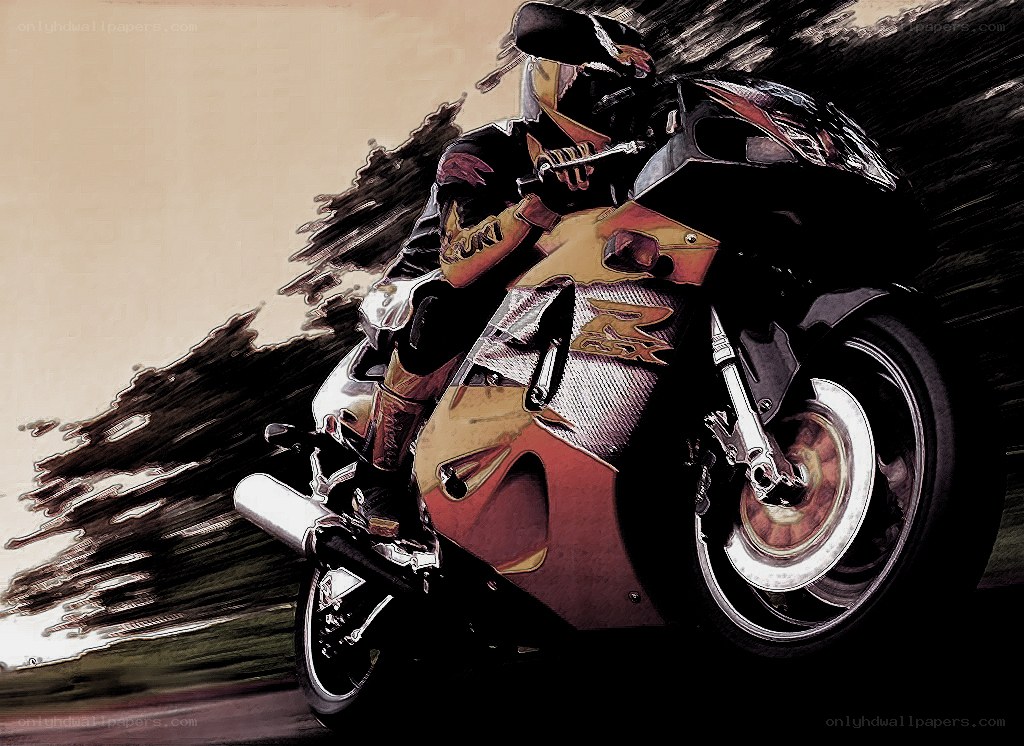 motorcycle rider in motion