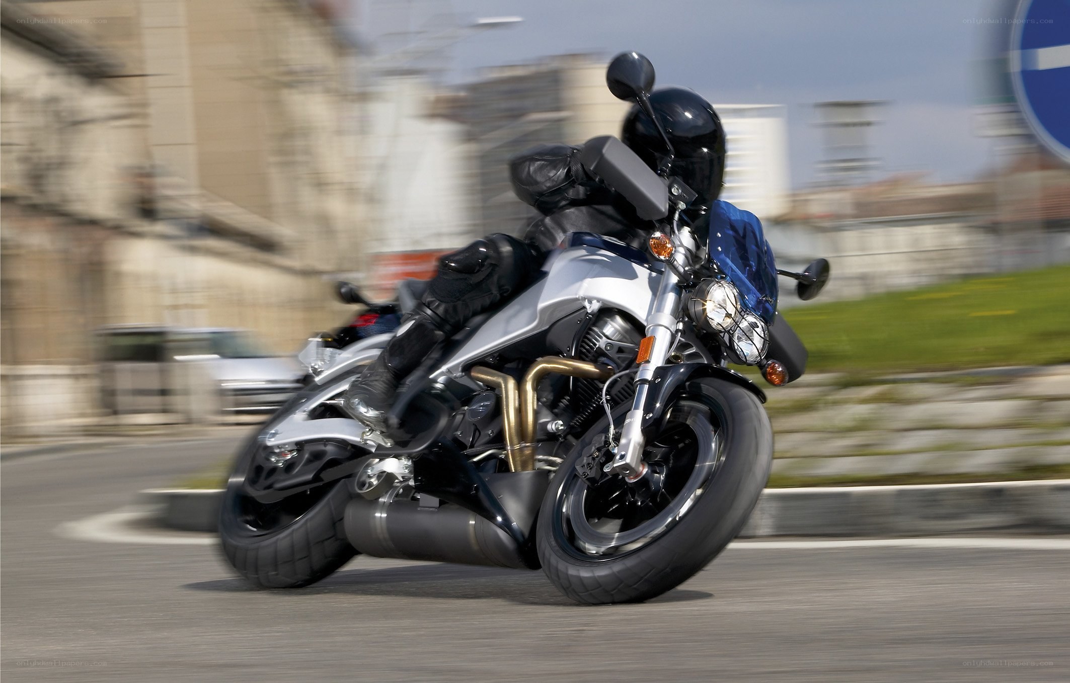 motorcycle rider in motion
