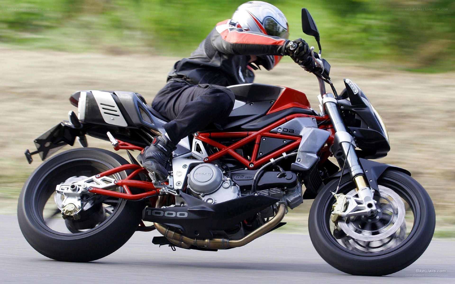 motorcycle rider in motion