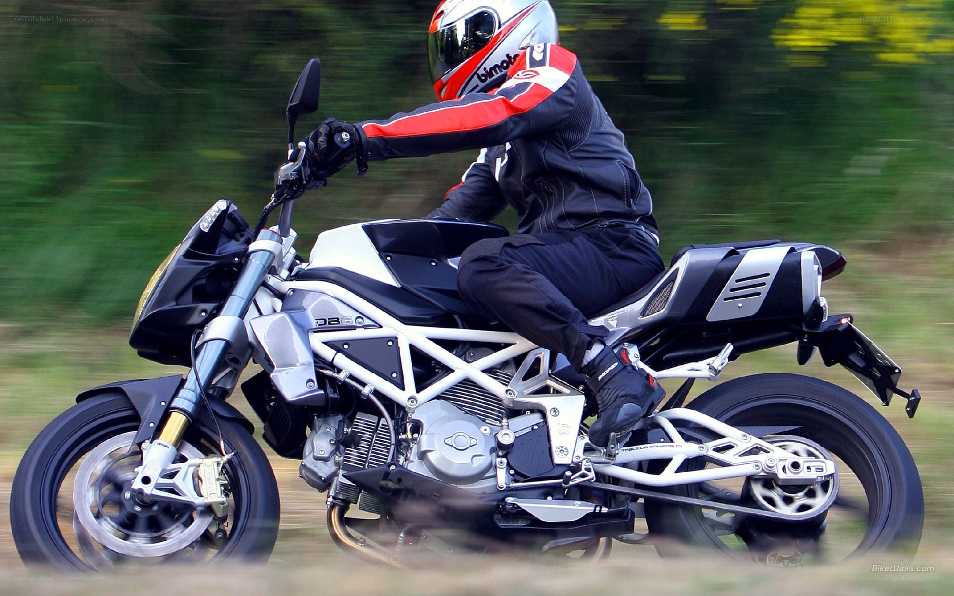 motorcycle rider in motion