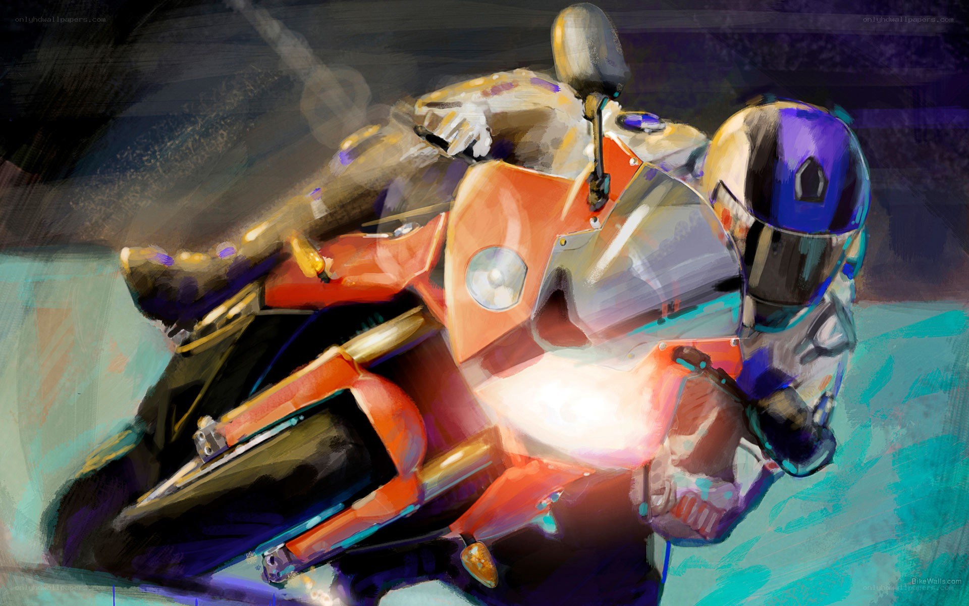 motorcycle rider in motion