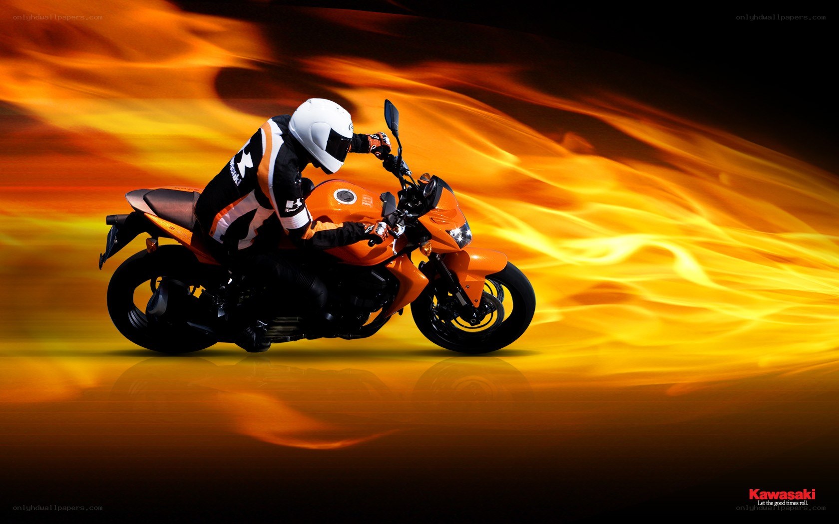 Motorcycle rider in motion