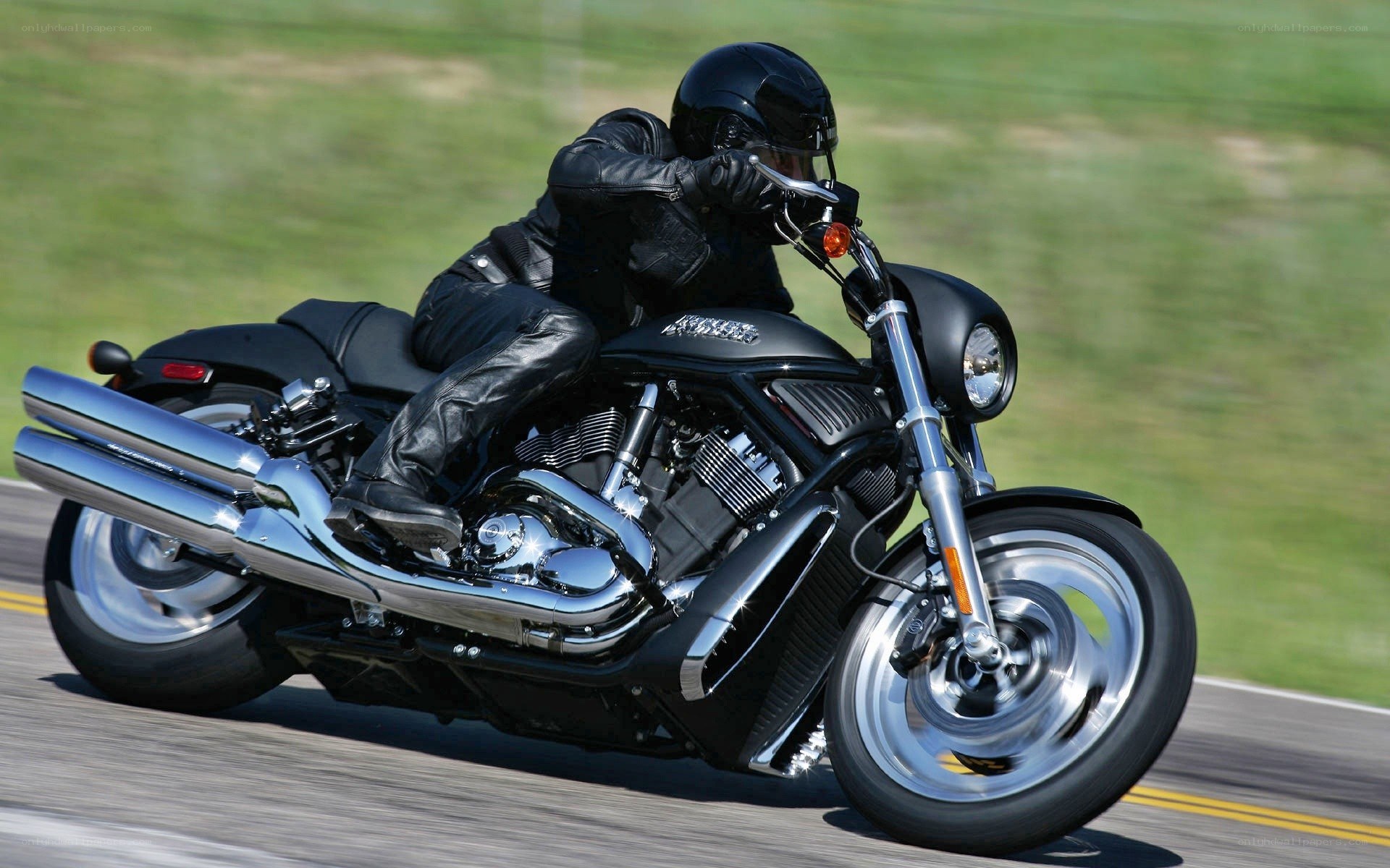 motorcycle rider in motion