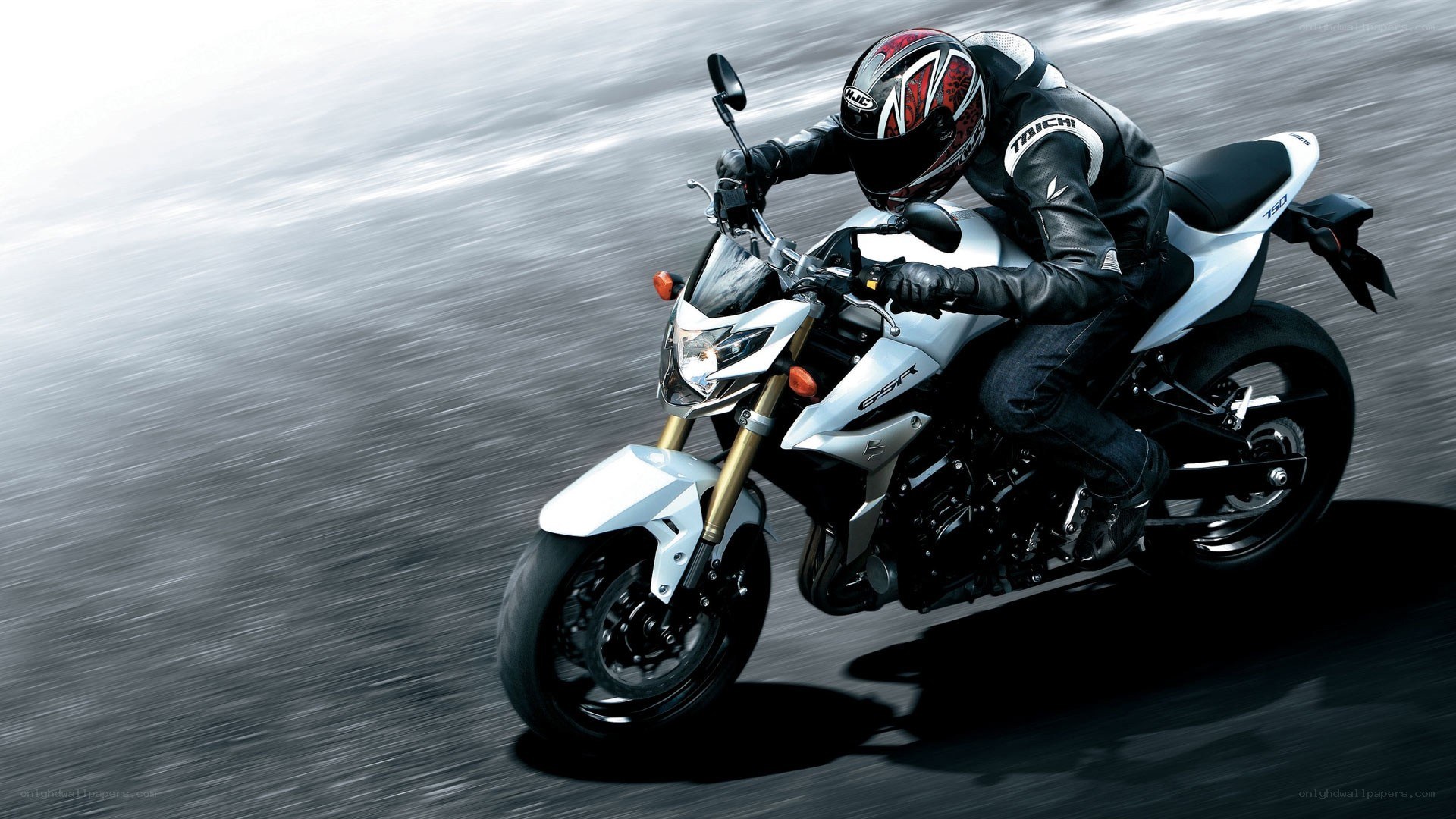 motorcycle rider in motion
