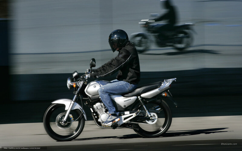 Motorcycle Rider in Motion — Silver