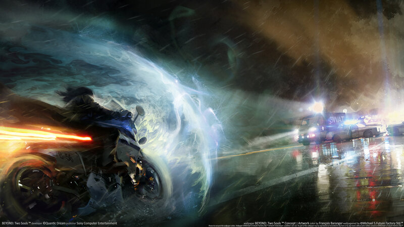 Motorcycle Rider in Rain