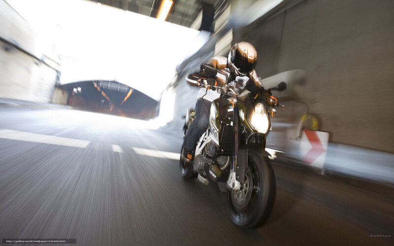 motorcycle rider in tunnel
