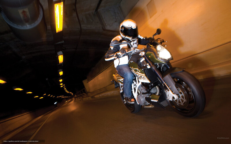 Motorcycle Rider in Tunnel — Black