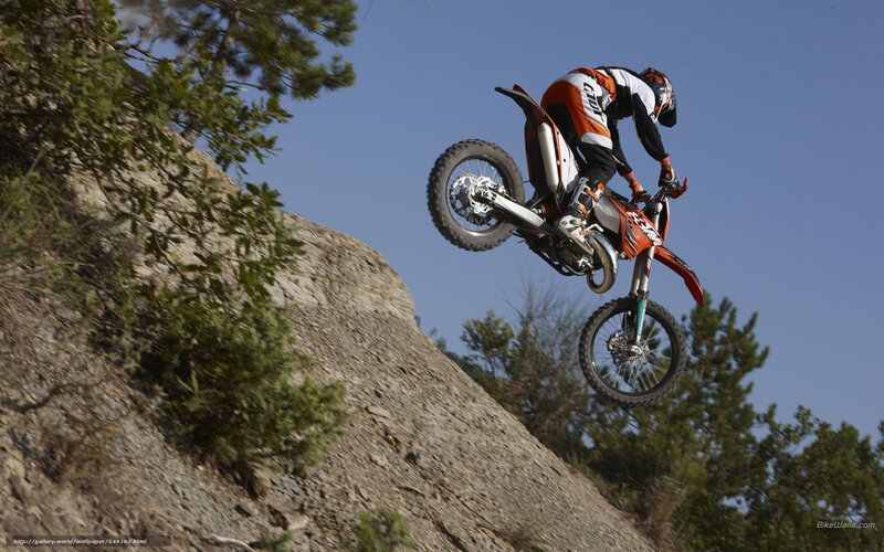 Motorcycle Rider Mid-air — Orange