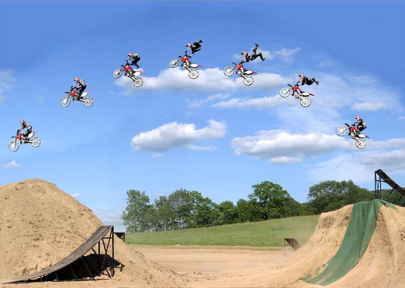 Motorcycle Rider Mid-air