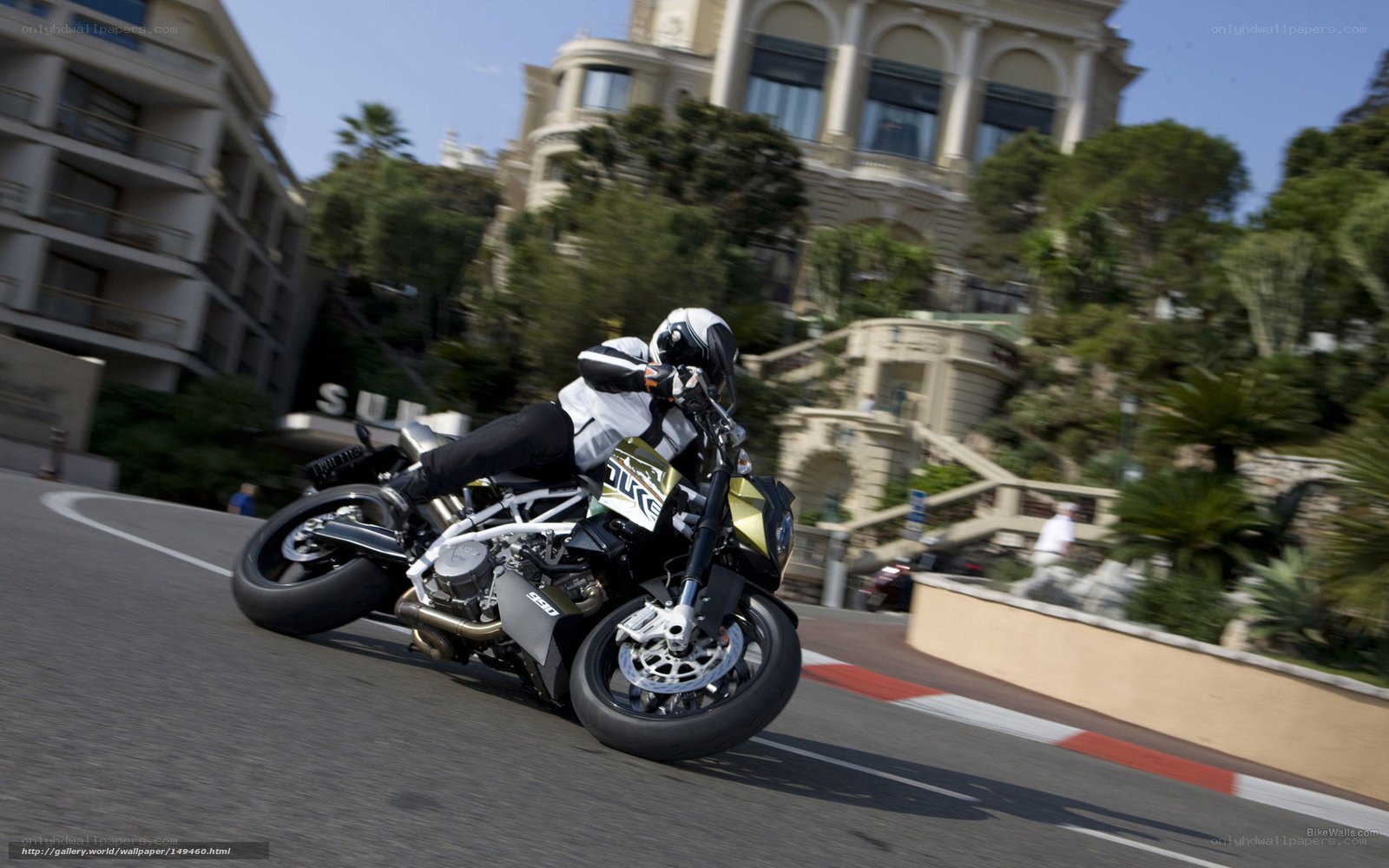 motorcycle rider on a city street
