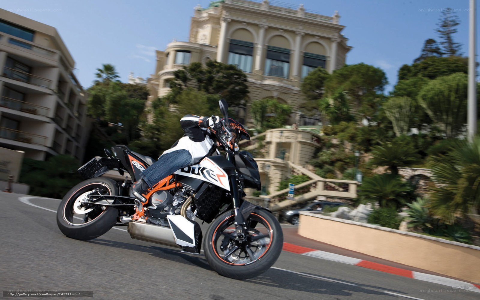 motorcycle rider on a city street