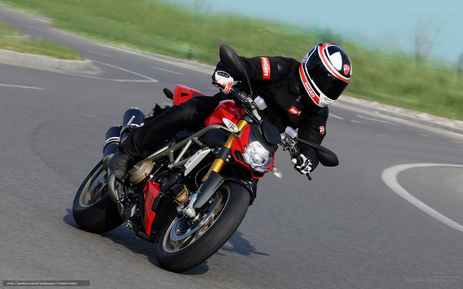 motorcycle rider on a curve