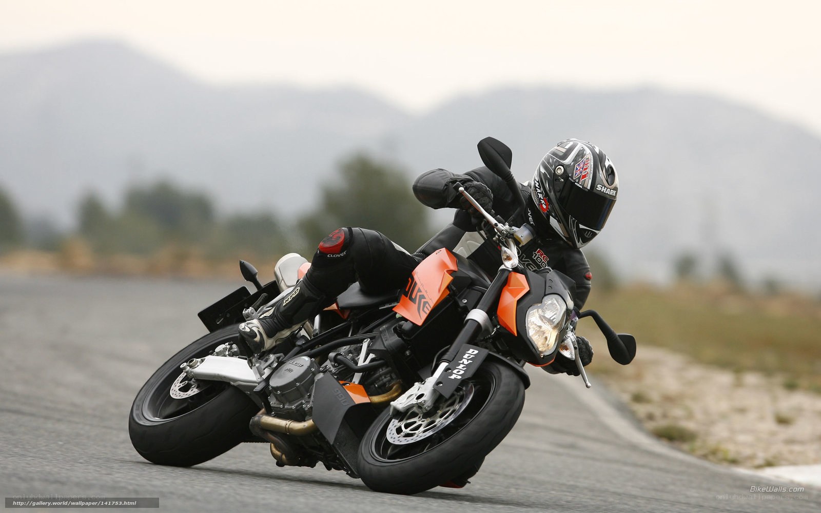 motorcycle rider on a curve