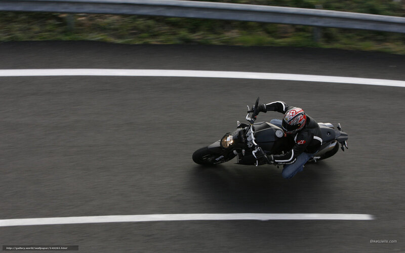motorcycle rider on a curve