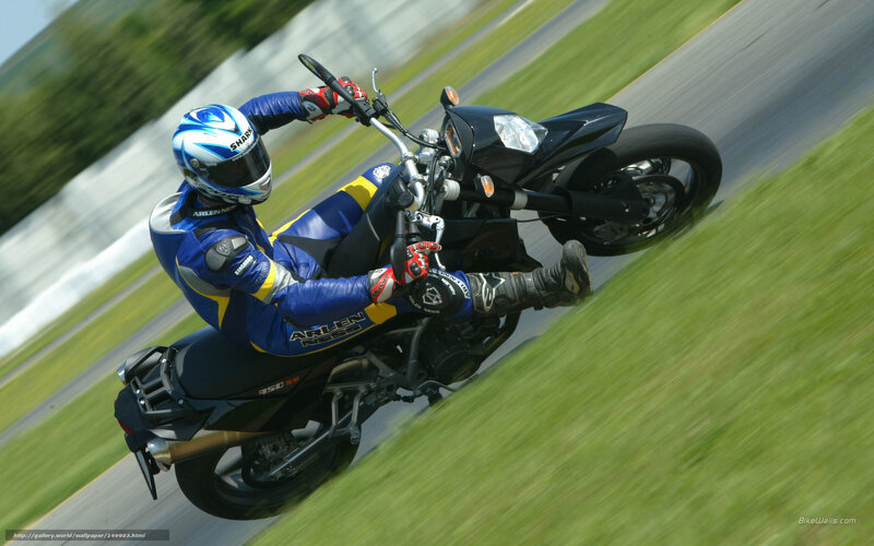 Motorcycle rider on a racetrack