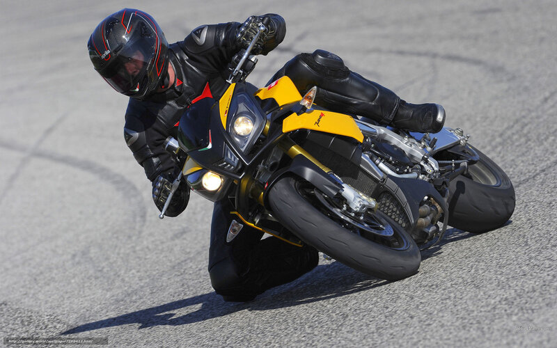 Motorcycle rider on a racetrack