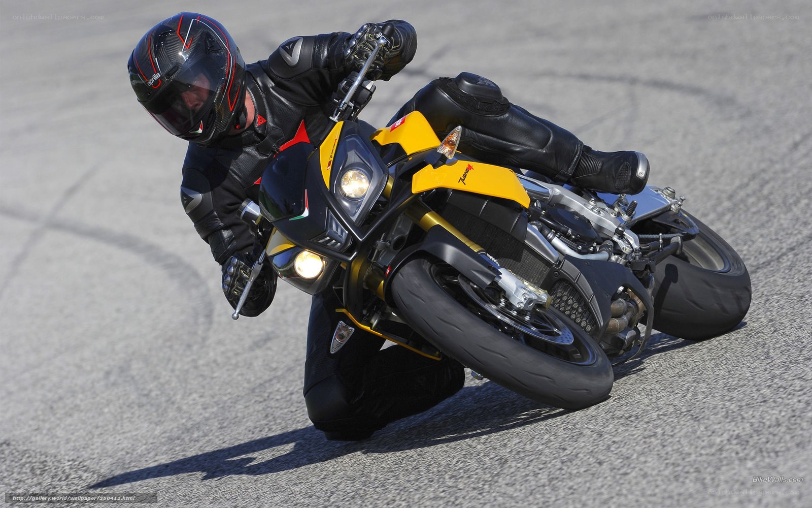Motorcycle rider on a racetrack