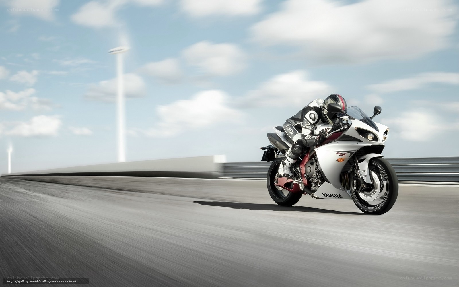 Motorcycle rider on a racetrack