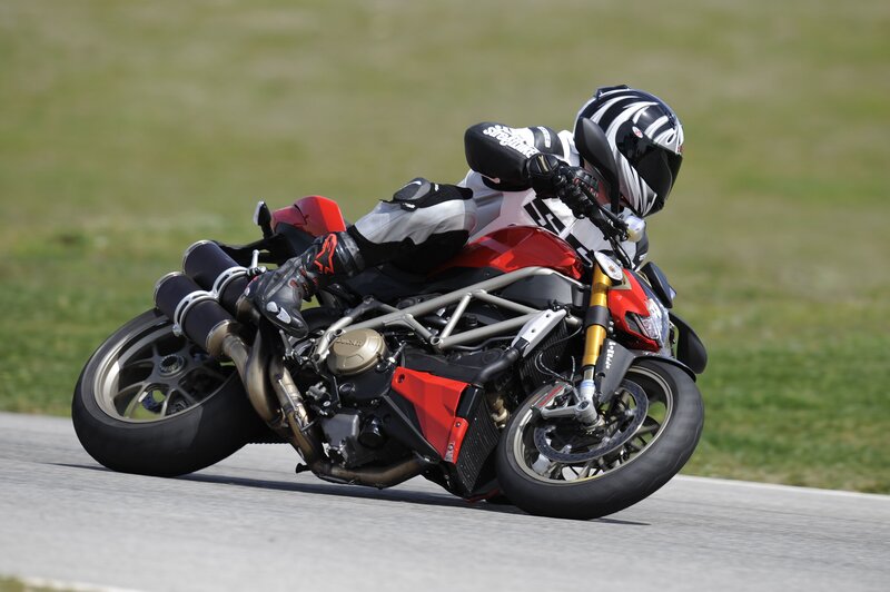 Motorcycle rider on a racetrack