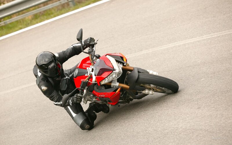 Motorcycle rider on a racetrack
